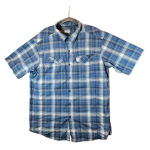 Columbia Mens 2XL Omni-Shade Vented Plaid Shirt Breathable gorpcore outdoor